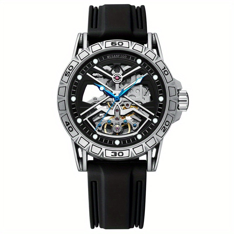 MUSANFIGO Skeleton Automatic Dive Watch – Luxury Mechanical Sports Watch for Men 