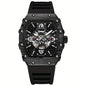 MUSANFIGO Tonneau Skeleton Automatic Watch – Luxury Mechanical Sports Watch for Men