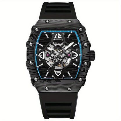 MUSANFIGO Tonneau Skeleton Automatic Watch – Luxury Mechanical Sports Watch for Men
