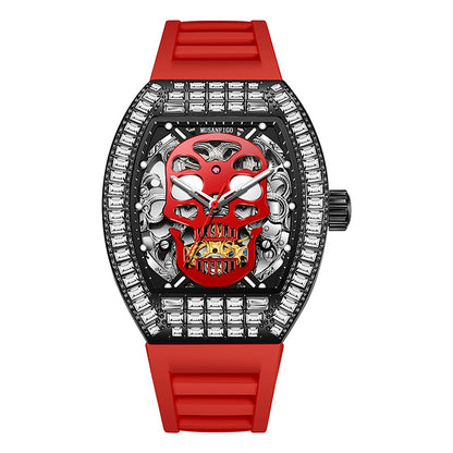 MUSANFIGO Skull Skeleton Automatic Watch – Luxury Mechanical Statement Watch for Men
