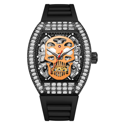 MUSANFIGO Skull Skeleton Automatic Watch – Luxury Mechanical Statement Watch for Men