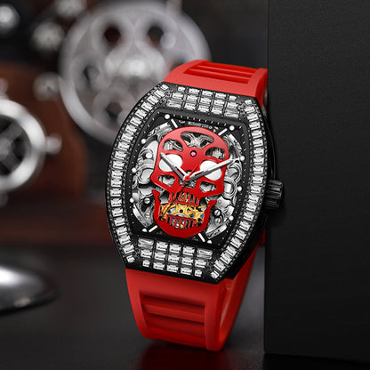 MUSANFIGO Skull Skeleton Automatic Watch – Luxury Mechanical Statement Watch for Men
