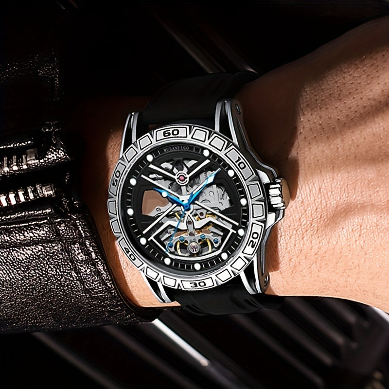 MUSANFIGO Skeleton Automatic Dive Watch – Luxury Mechanical Sports Watch for Men 