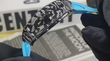 MUSANFIGO Tonneau Skeleton Automatic Watch – Modern Luxury Mechanical Sports Watch for Men