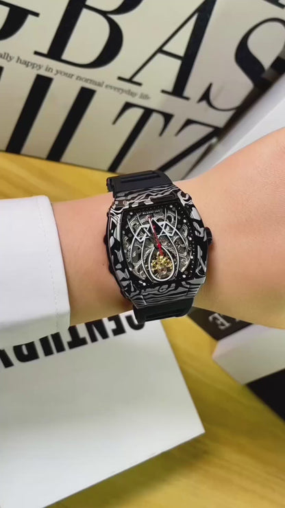 MUSANFIGO Barrel-Shaped Tonneau Automatic Watch – Modern Mechanical Business Casual Style